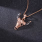 Women Pendant Necklace Crystal Buffalo - KINGKA Jewelry