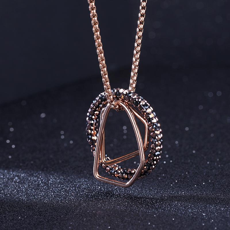 Women Pendant Necklace Geometric Hoop - KINGKA Jewelry