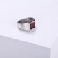 Men's Signet Ring Wood Inlay - KINGKA Jewelry