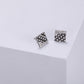 Men's Ear Studs Woven Square - KINGKA Jewelry