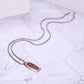 Men's Tag Necklace Wood Inlay - KINGKA Jewelry