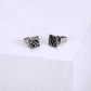 Men's Ear Studs Woven Square - KINGKA Jewelry
