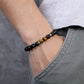 Men's Beaded Bracelet with Onyx and Tiger Eye - KINGKA Jewelry