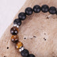 Men's Beaded Bracelet with Onyx and Tiger Eye - KINGKA Jewelry