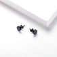 Women Ear Studs Grey Glitter Dust - KINGKA Jewelry