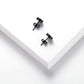 Women Ear Studs Grey Glitter Dust - KINGKA Jewelry