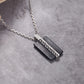 Men's Tag Necklace with Woven Element - KINGKA Jewelry