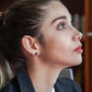 Women Ear Studs Grey Glitter Dust - KINGKA Jewelry