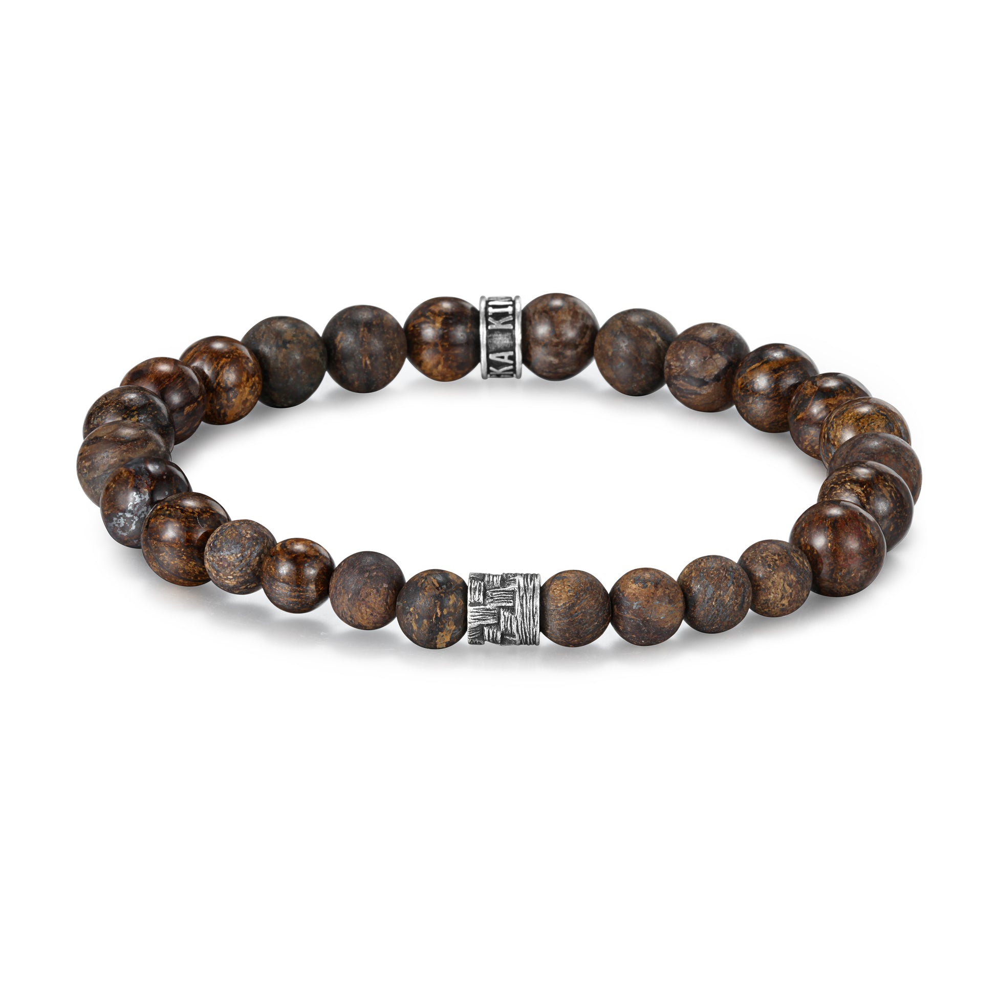 Men's Wristband with Bronzite - KINGKA Jewelry