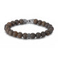 Men's Beaded Bracelet with Stones, Woven Clasp - KINGKA Jewelry