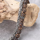 Men's Wrap-Around Bracelet with Stones, King Chain - KINGKA Jewelry