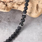 Men's Beaded Bracelet with Onyx and Tourmalated Quartz - KINGKA Jewelry