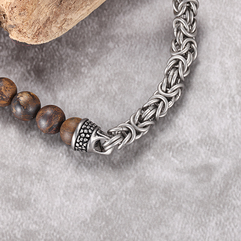 Men's Beaded King Chain Bracelet - KINGKA Jewelry