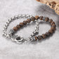 Men's Wrap-Around Bracelet with Stones, Cable Chain - KINGKA Jewelry