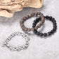 Men's Stacking Bracelet with Stones, Anchor Chain - KINGKA Jewelry