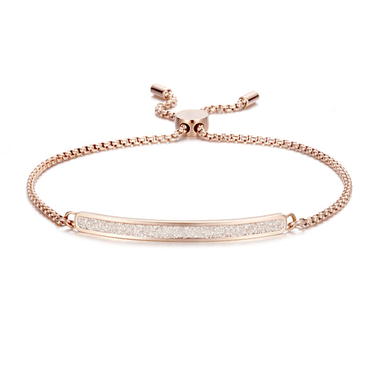 Women Chain Link Bracelet ,White Stardust