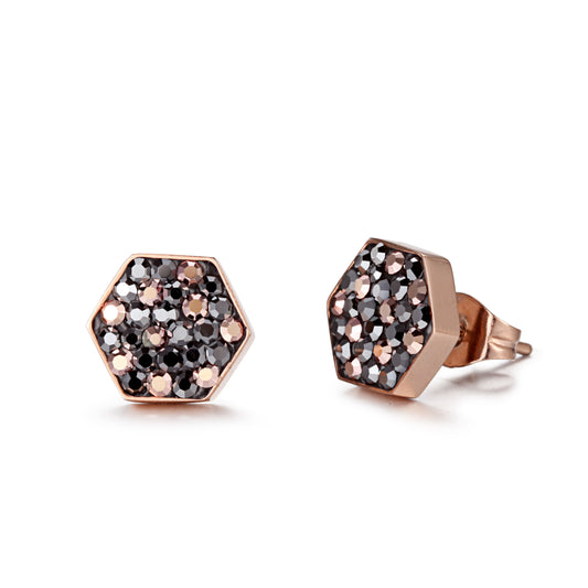 Women Ear Studs Honey Comb - KINGKA Jewelry