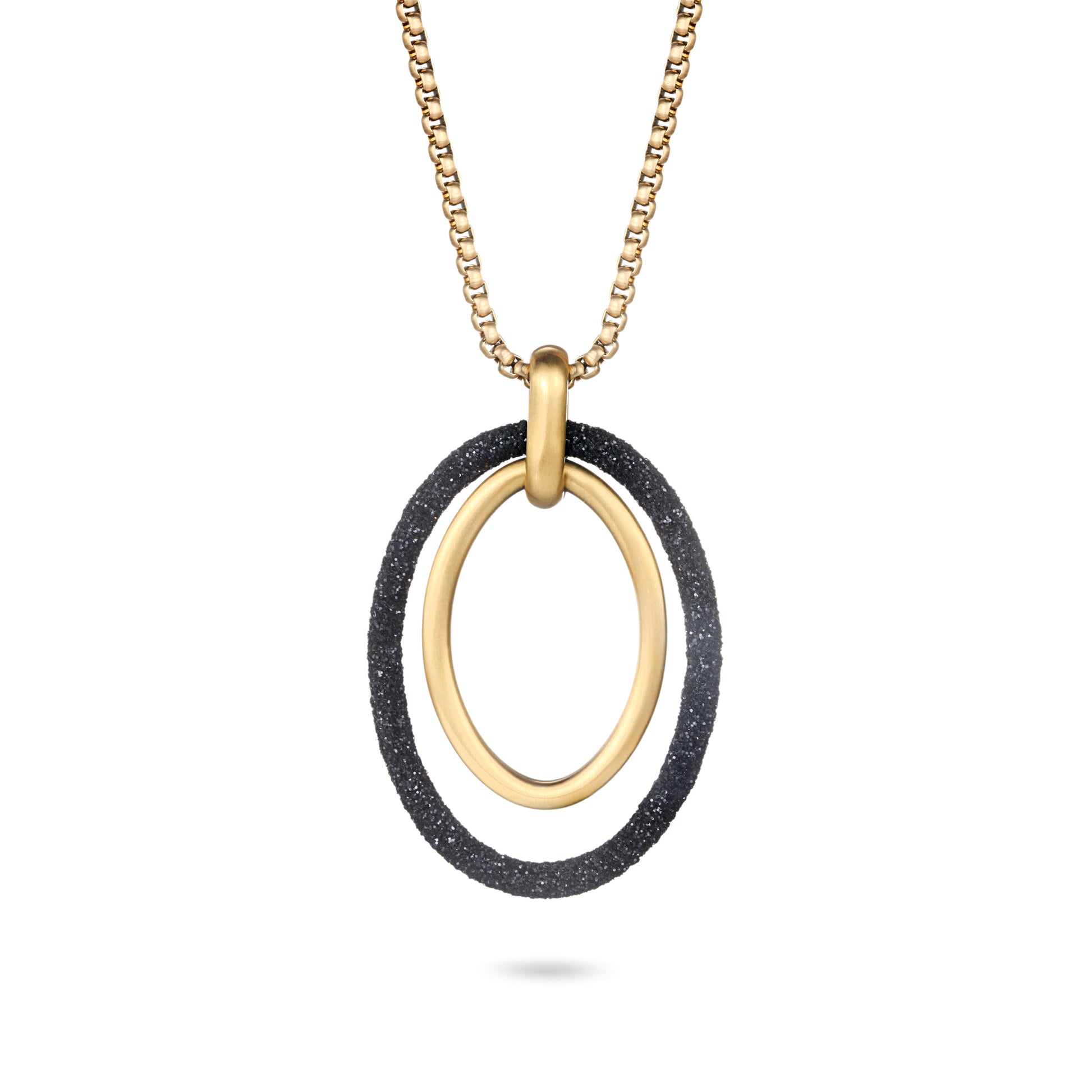 Women Pendant Necklace Oval Hoop - KINGKA Jewelry