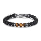 Men's Beaded Bracelet with Onyx and Tiger Eye - KINGKA Jewelry