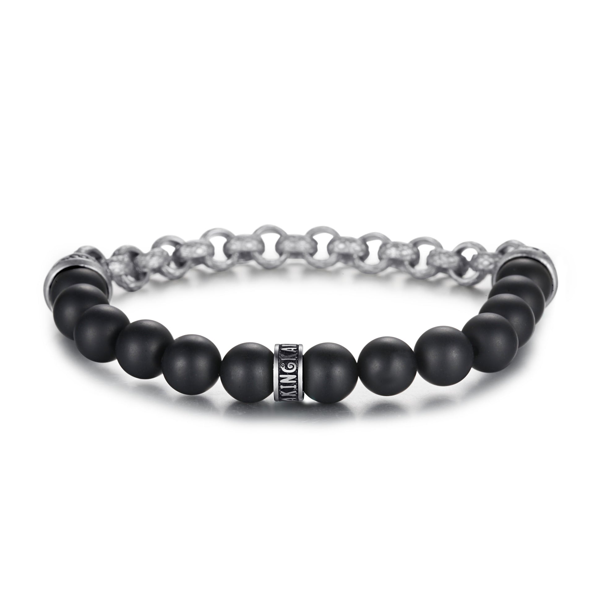 Men's Beaded Cable Chain Bracelet - KINGKA Jewelry