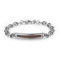 Men's Wood Inlay Curved Tag Cable Chain - KINGKA Jewelry