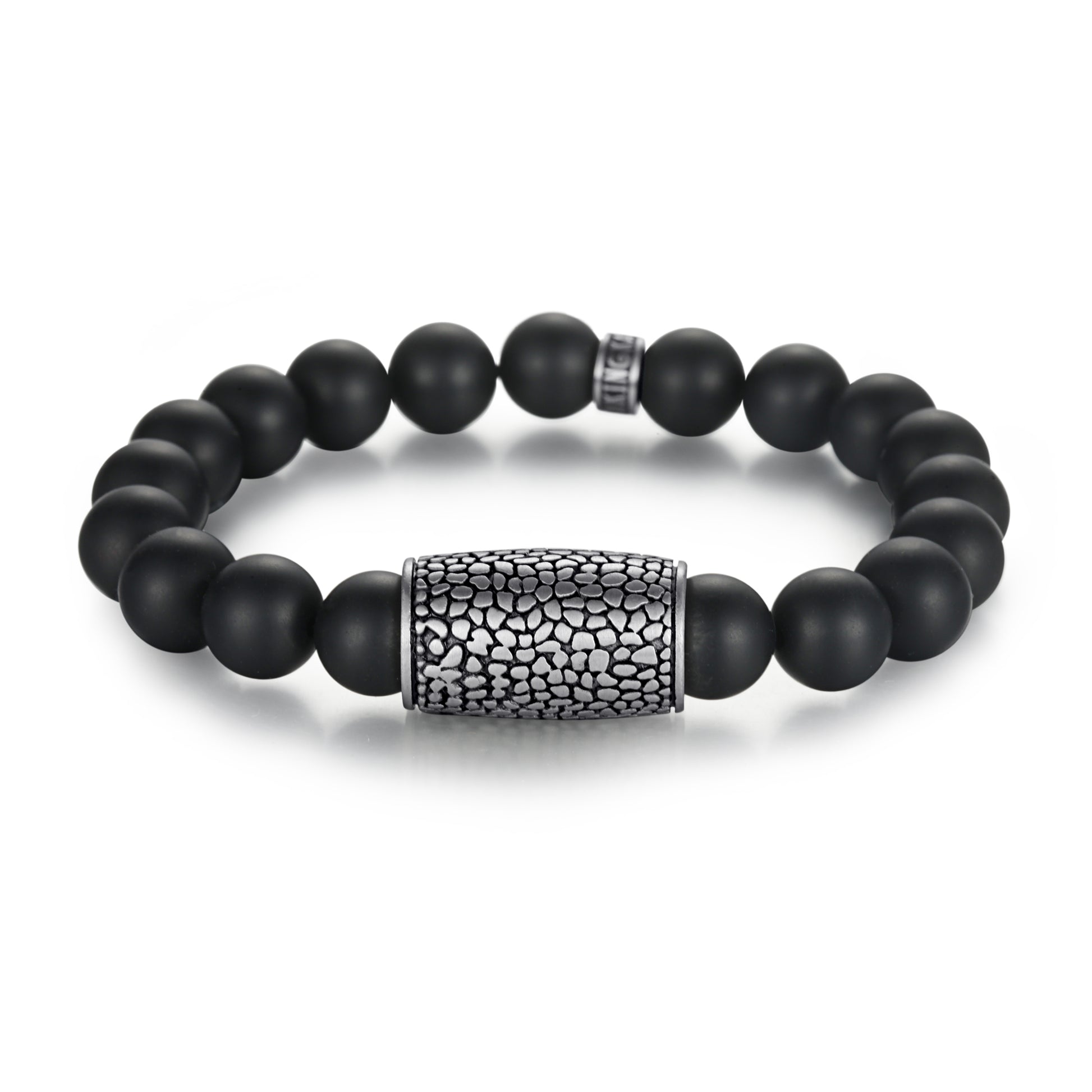 Men's Wristband with Stones, Reptile Charm - KINGKA Jewelry