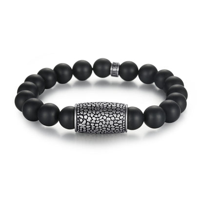 Men's Wristband with Stones, Reptile Charm - KINGKA Jewelry