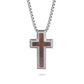Men's Cross Necklace Wood Inlay - KINGKA Jewelry