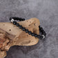 Men's Wristband with Onyx, Stainless Steel Tube - KINGKA Jewelry