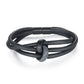 Women Warp-Around Bracelet Leather, Grey Stardust - KINGKA Jewelry