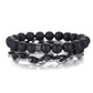 Men's Stacking Bracelet with Onyx, Chain - KINGKA Jewelry