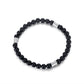 Men's Wristband with Onyx, Stainless Steel Tube - KINGKA Jewelry