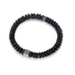Men's Wristband with Abacus Onyx, Reptile Cube - KINGKA Jewelry