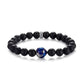 KINGKA Matt Agate Bead Bracelet, Silver Blue, The Earth - KINGKA Jewelry
