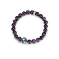 KINGKA Amethyst Bead Bracelet, Silver Bule, The Earth - KINGKA Jewelry