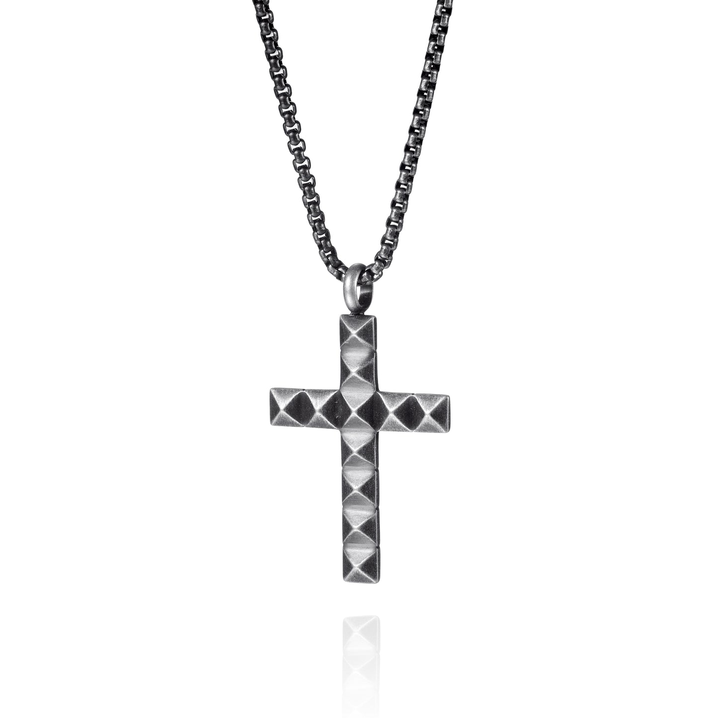 Vintage Stainless Steel Retro Cross Necklace