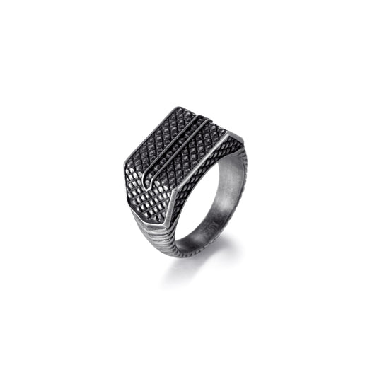 Vintage Stainless Steel Retro Ring