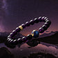 KINGKA Amethyst Bead Bracelet, Blue Gold, The Earth - KINGKA Jewelry